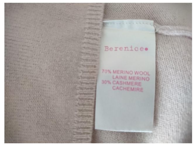 Berenice Woll und Kaschmir Pullover Beige Eulenmuster XS - Ansicht 4