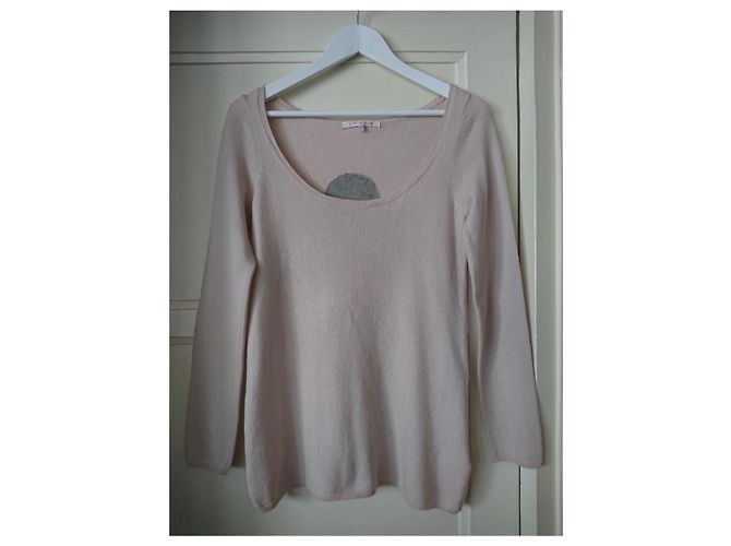 Berenice Woll und Kaschmir Pullover Beige Eulenmuster XS - Ansicht 5