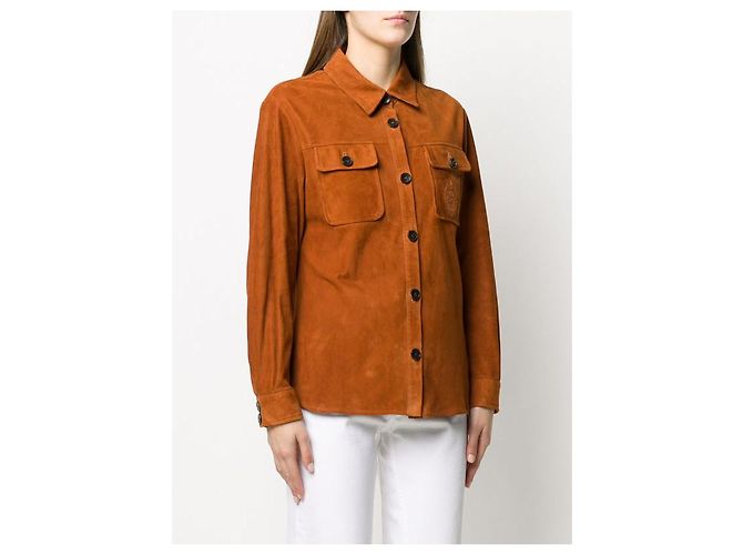 Giacca-camicia Etro in camoscio marrone - vista 2