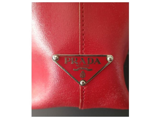 Prada Umhängetasche Einkaufstasche rot - Ansicht 10