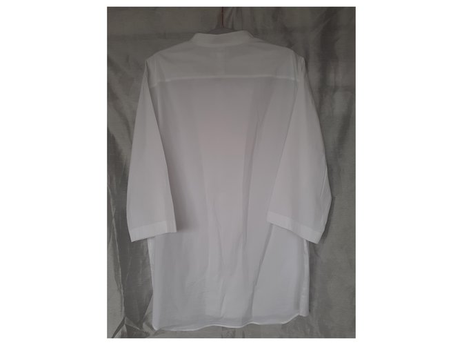 Camicia Cos Bianca in Cotone ed Elastan Bianco - vista 3