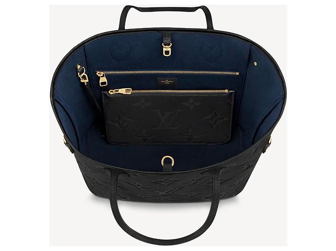 Louis Vuitton LV neverfull empreinte pelle nera Nero - vista 2