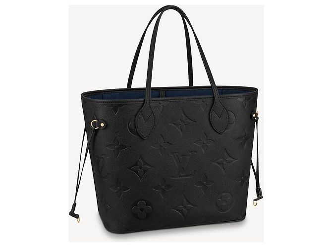 Louis Vuitton LV neverfull empreinte pelle nera Nero - vista 4