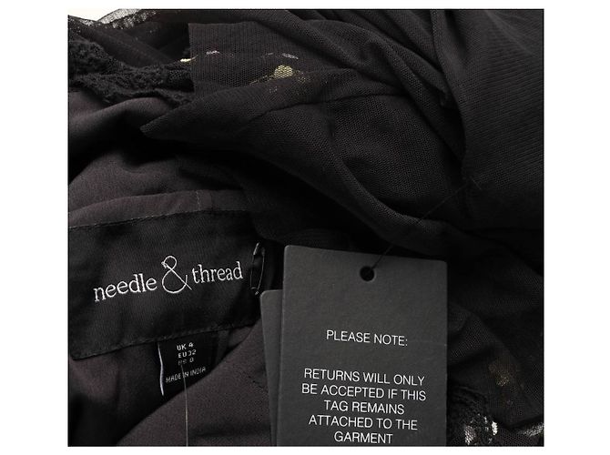 Needle & Thread Kleid Schwarz Bunt Nylon Größe 32 Mehrfarben - Ansicht 3
