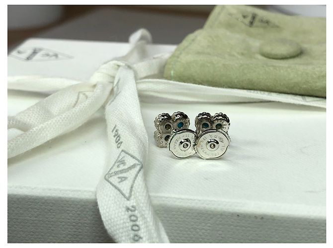 Van Cleef & Arpels Sweet Alhambra Türkis Ohrstecker Weißgold Blau - Ansicht 5
