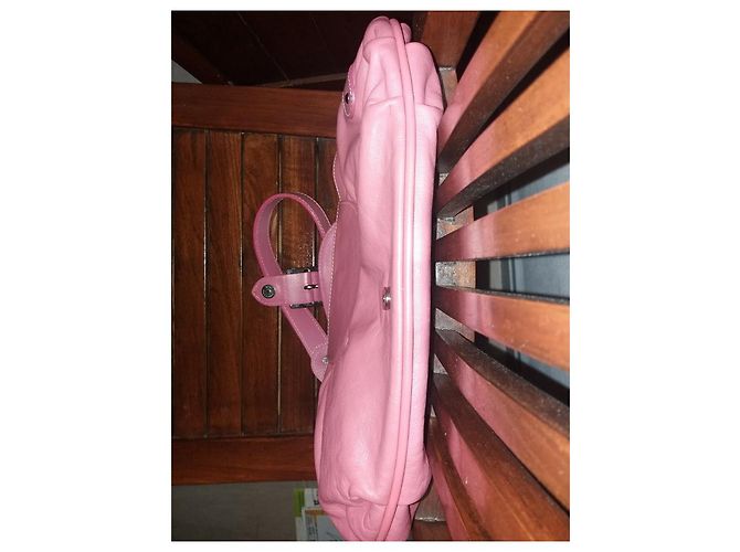 Idole Pochette Longchamp in pelle di agnello rosa - vista 7