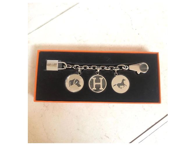 Hermès Saco de charme Hermes Breloque Hardware prateado - vista 2