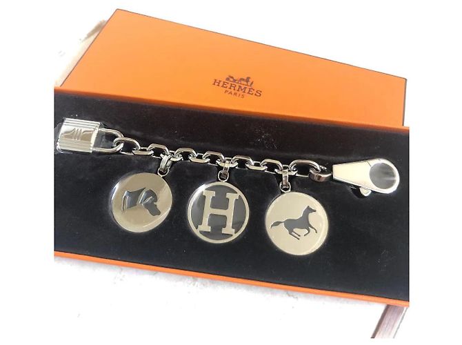 Hermès Saco de charme Hermes Breloque Hardware prateado - vista 4