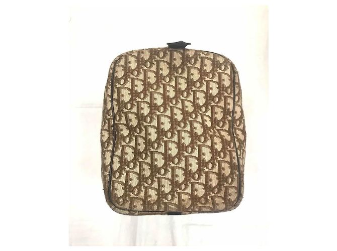 Dior 48h Handtasche braun und ecru Canvas Leder - Ansicht 7