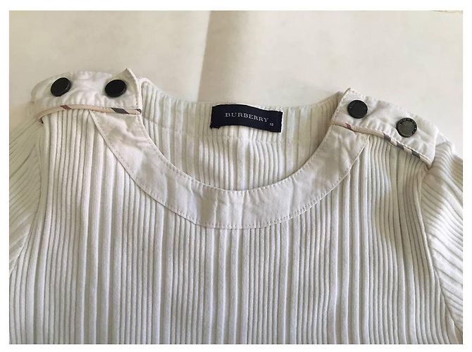 Burberry T-Shirt weiß Baumwolle Mädchen 10 Jahre - Ansicht 4