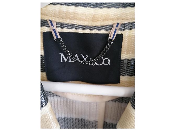 Cappotto Blazer Max & Co Beige in Cotone - vista 2