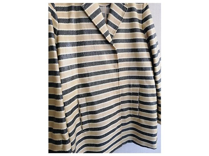 Cappotto Blazer Max & Co Beige in Cotone - vista 3