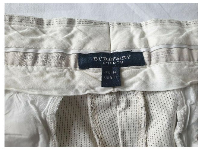 Pantalones Burberry London Blanco - vista 3