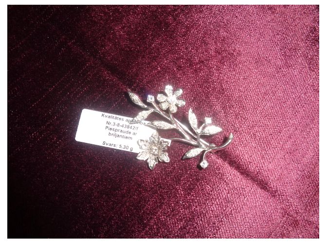Autre Marque Spilla Margherita con Diamanti Oro Bianco 750 Argento - vista 4