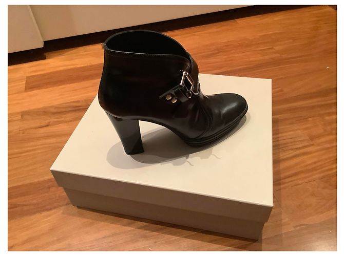 Botas Hogan de cuero negro 36 IT - vista 3