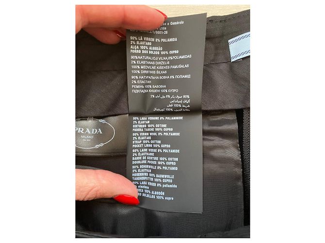 Prada Black Wool Pants Size 40 - view 4