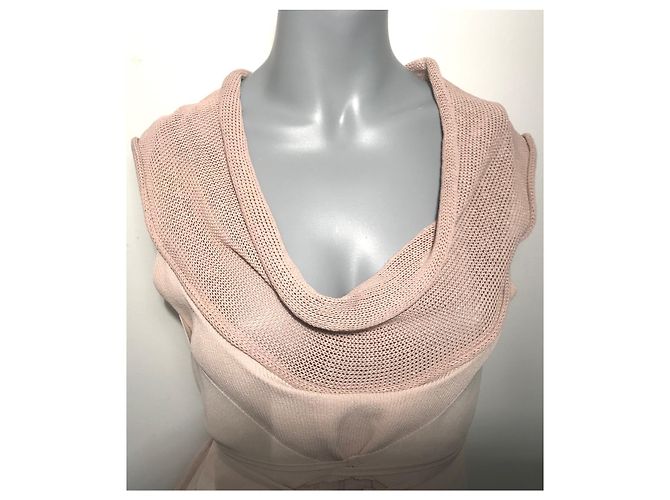 Autre Marque Abito Créa Concept in lino e viscosa rosa - vista 10