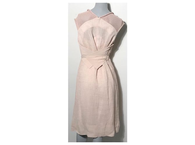 Autre Marque Abito Créa Concept in lino e viscosa rosa - vista 15