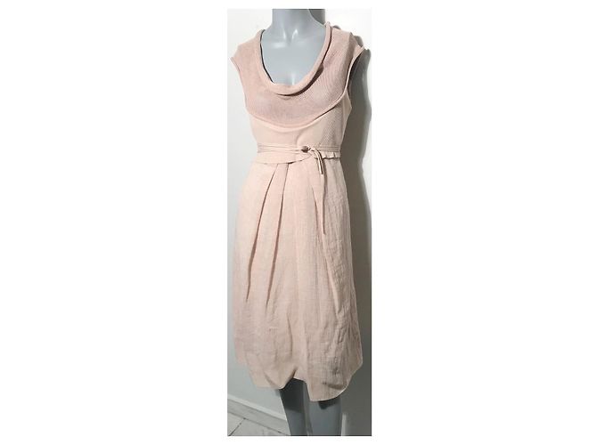 Autre Marque Abito Créa Concept in lino e viscosa rosa - vista 17