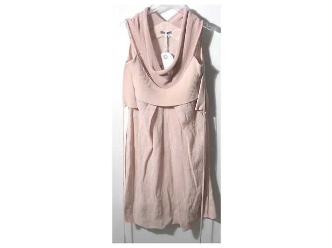 Autre Marque Abito Créa Concept in lino e viscosa rosa - vista 20