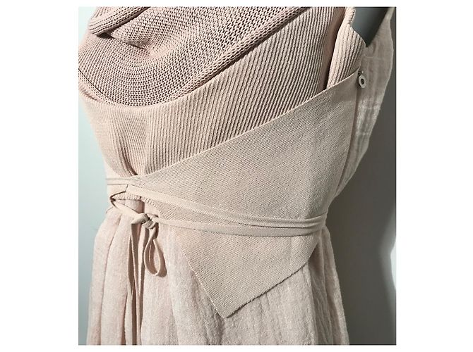 Autre Marque Abito Créa Concept in lino e viscosa rosa - vista 8