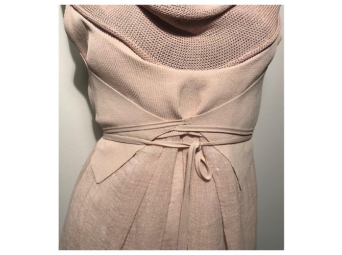 Autre Marque Abito Créa Concept in lino e viscosa rosa - vista 9
