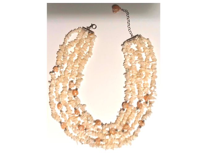 Autre Marque Collana con conchiglie puka hawaiane crema beige Crudo - vista 4