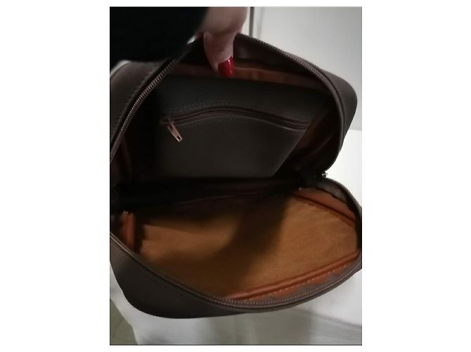 Lancel zaino marrone beige - vista 5
