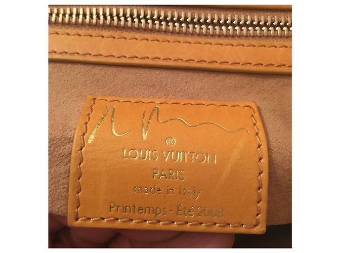 Bolso de mano Louis Vuitton de piel multicolor Rosa Naranja Púrpura Amarillo Coñac Blanco roto Caramelo Fucsia Gold hardware - vista 16