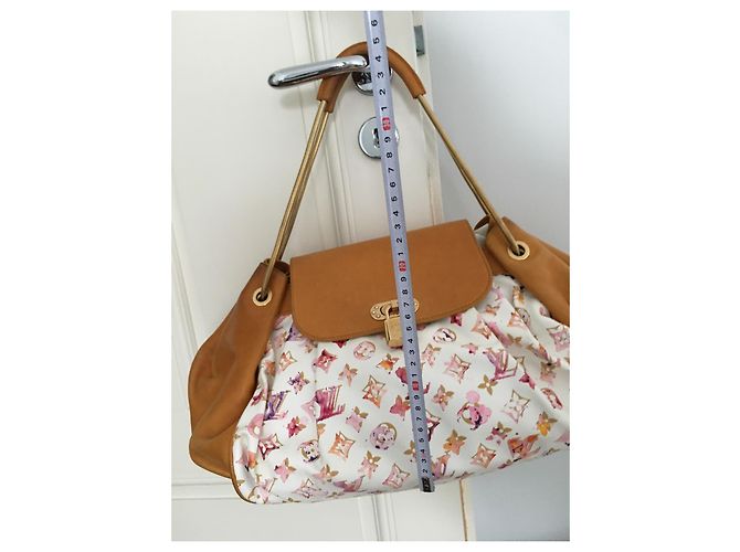 Bolso de mano Louis Vuitton de piel multicolor Rosa Naranja Púrpura Amarillo Coñac Blanco roto Caramelo Fucsia Gold hardware - vista 19