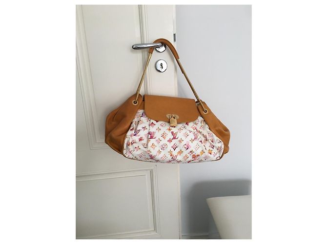 Bolso de mano Louis Vuitton de piel multicolor Rosa Naranja Púrpura Amarillo Coñac Blanco roto Caramelo Fucsia Gold hardware - vista 2