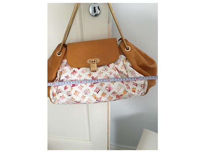 Bolso de mano Louis Vuitton de piel multicolor Rosa Naranja Púrpura Amarillo Coñac Blanco roto Caramelo Fucsia Gold hardware - vista 20