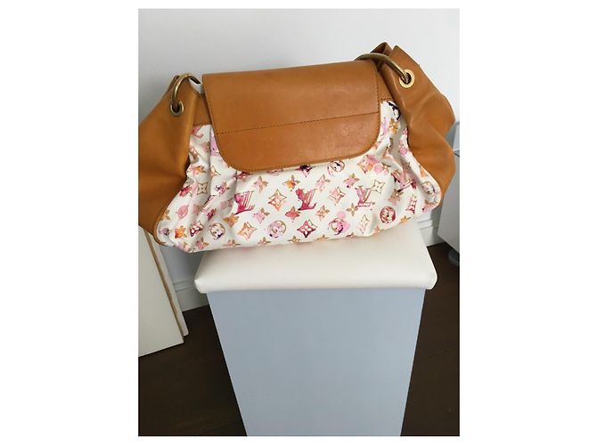 Bolso de mano Louis Vuitton de piel multicolor Rosa Naranja Púrpura Amarillo Coñac Blanco roto Caramelo Fucsia Gold hardware - vista 6