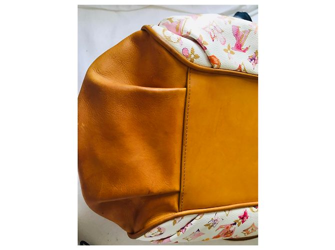 Bolso de mano Louis Vuitton de piel multicolor Rosa Naranja Púrpura Amarillo Coñac Blanco roto Caramelo Fucsia Gold hardware - vista 8