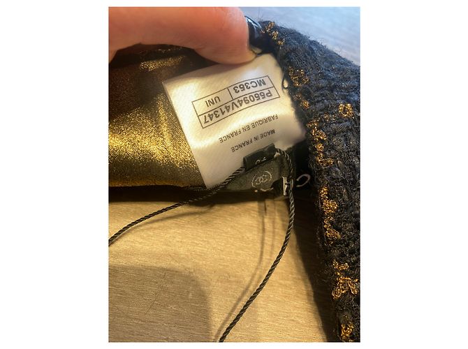 Chanel Lenços Preto Dourado - vista 4