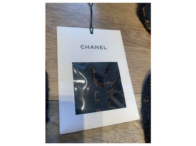 Chanel Lenços Preto Dourado - vista 7