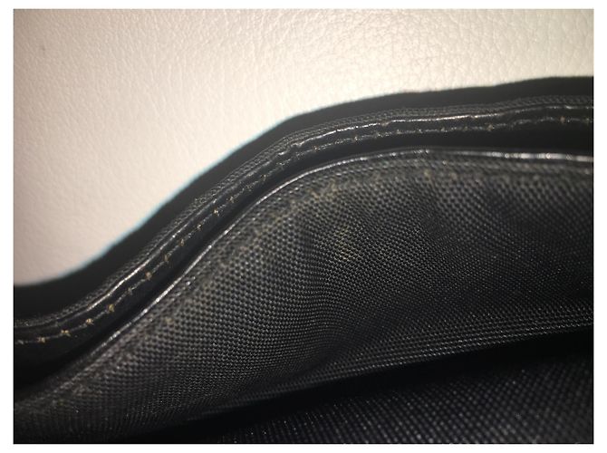 Borsa Gucci GG Hobo Bamboo in pelle e nylon nera Nero Silver hardware - vista 8