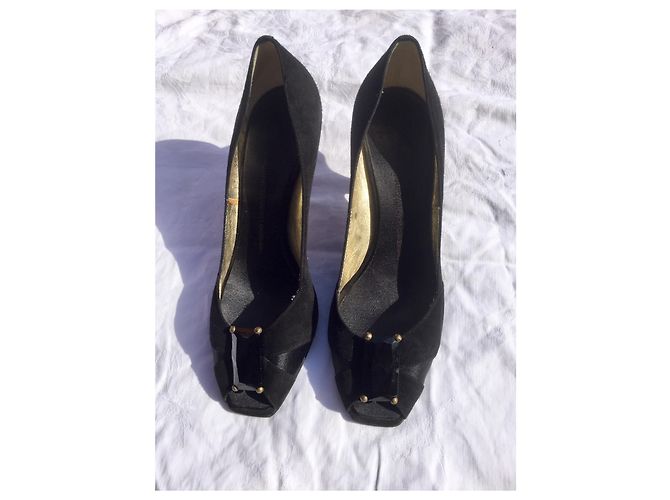 Giuseppe Zanotti Décolleté spuntate con carbochon Nero - vista 4
