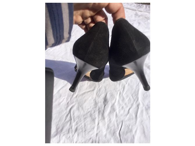 Giuseppe Zanotti Décolleté spuntate con carbochon Nero - vista 5