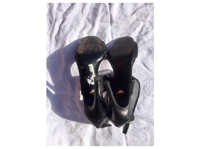 Diane Von Furstenberg DvF Mesh e pelle tacco alto Nero - vista 6