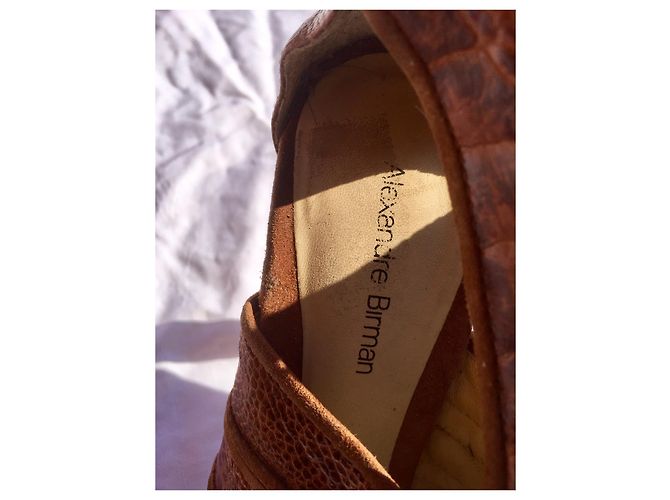Alexandre Birman Hochhackige Plateausandalen mit Reptildruck Braun - Ansicht 3