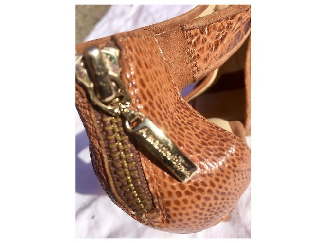 Alexandre Birman Hochhackige Plateausandalen mit Reptildruck Braun - Ansicht 5