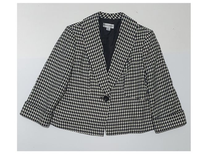 Autre Marque Blazer pied-de-poule John Meyer of Norwich noir et blanc - vue 5