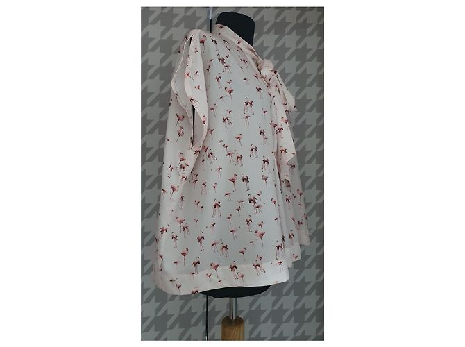 Blusa Oversize Ted Baker Estampado Flamenco Rosa Multicolor - vista 2
