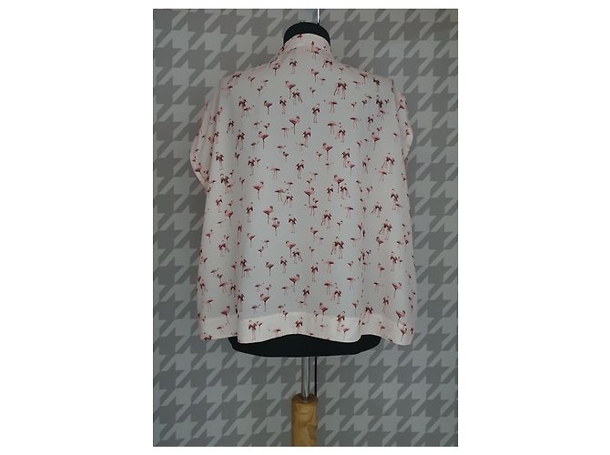 Blusa Oversize Ted Baker Estampado Flamenco Rosa Multicolor - vista 3