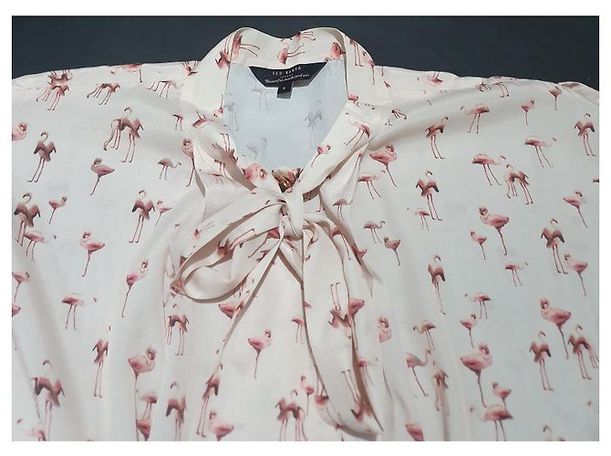 Blusa Oversize Ted Baker Estampado Flamenco Rosa Multicolor - vista 5