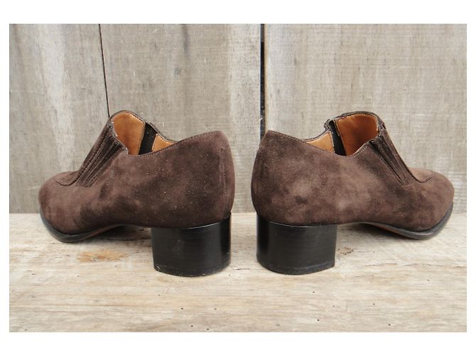 J.M. WESTON JM Weston Slipper mit Absatz 35,5 Dunkelbraun - Ansicht 6