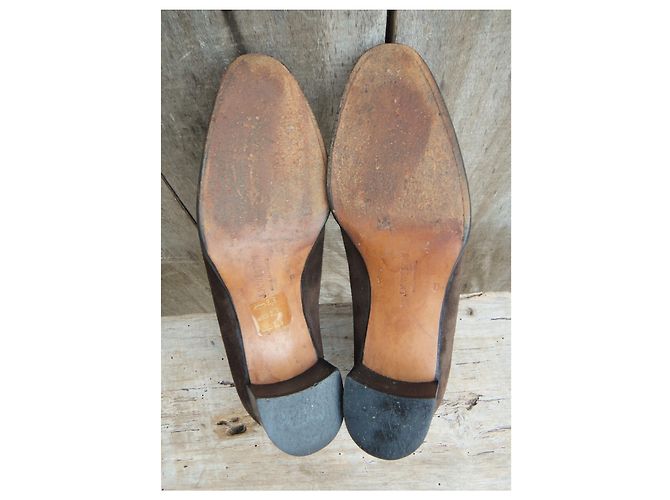 J.M. WESTON JM Weston Slipper mit Absatz 35,5 Dunkelbraun - Ansicht 7