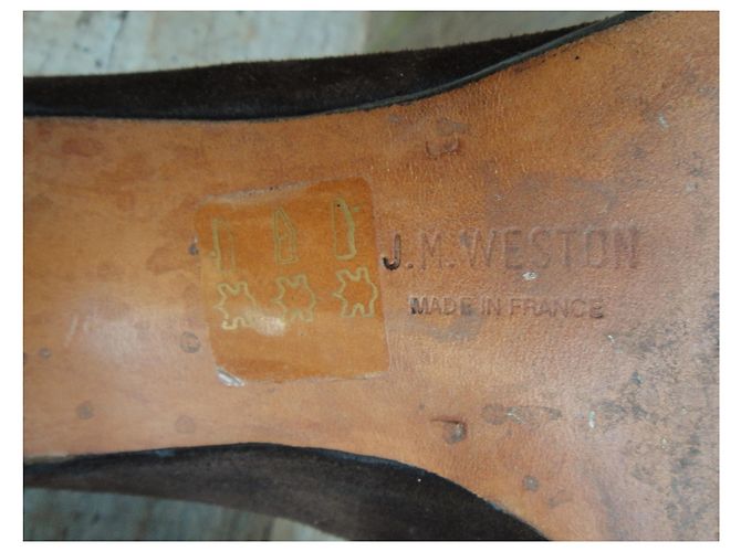 J.M. WESTON JM Weston Slipper mit Absatz 35,5 Dunkelbraun - Ansicht 8