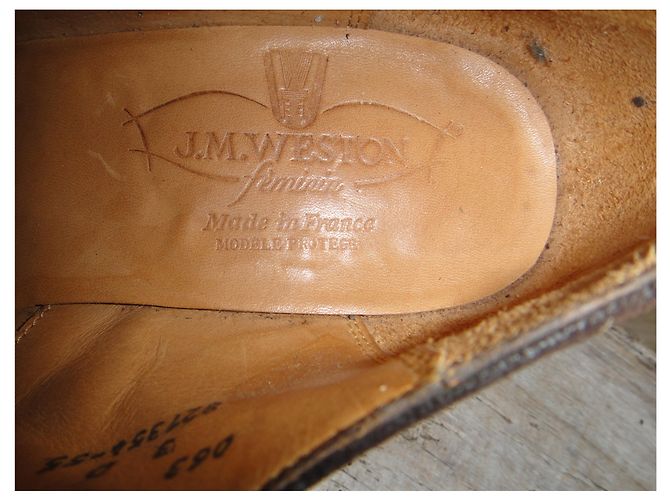 J.M. WESTON JM Weston Slipper mit Absatz 35,5 Dunkelbraun - Ansicht 9